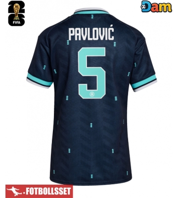 Tyskland Aleksandar Pavlovic #5 Bortatröja Dam VM 2026 Kortärmad